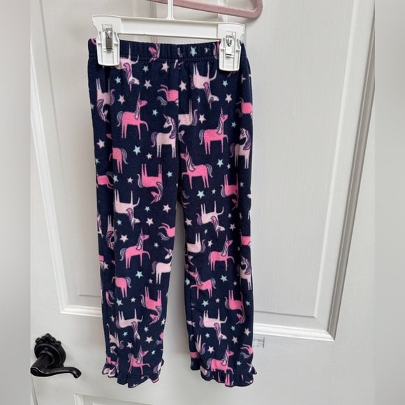 Simple Joys by Carter’s 4T Girls Pink & Blue Unicorn Fleece Pajama Pants - Picture 1 of 4